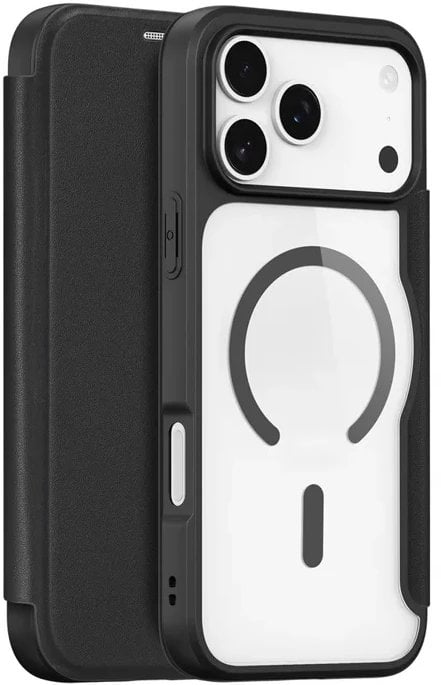 Etui Dux Ducis Skin X Pro na iPhone 17 Pro z portfelem, kompatybilne z MagSafe - czarne