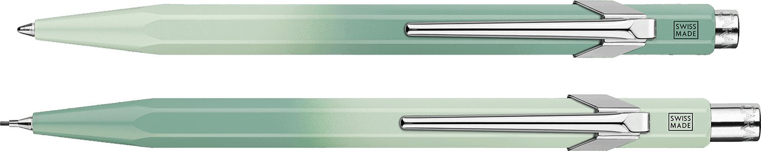 Zestaw długopis 849 i ołówek 844 CARAN D'ACHE Misty Forest, w etui, zielony