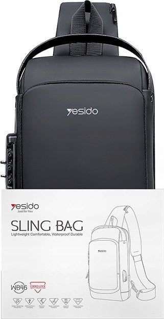 Yesido yesido WB46 Torba na ramię 7 cali (Wodoodporna), BLACK / CZARNY