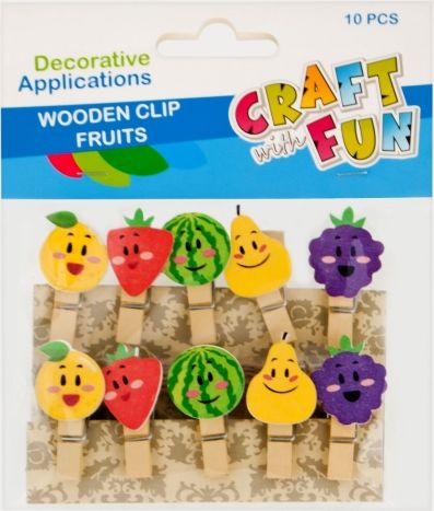 Craft with Fun CF OZDOBA DEK DREW SPINACZ OWOCE 10SZT 20/200