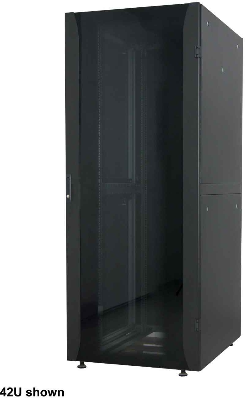 INTELLINET 48,3 cm 19 Zoll Netzwerkschrank Premium Line 32 HE 1589x600x800mm HxBxT Flatpack Traglast 2000kg schwarz