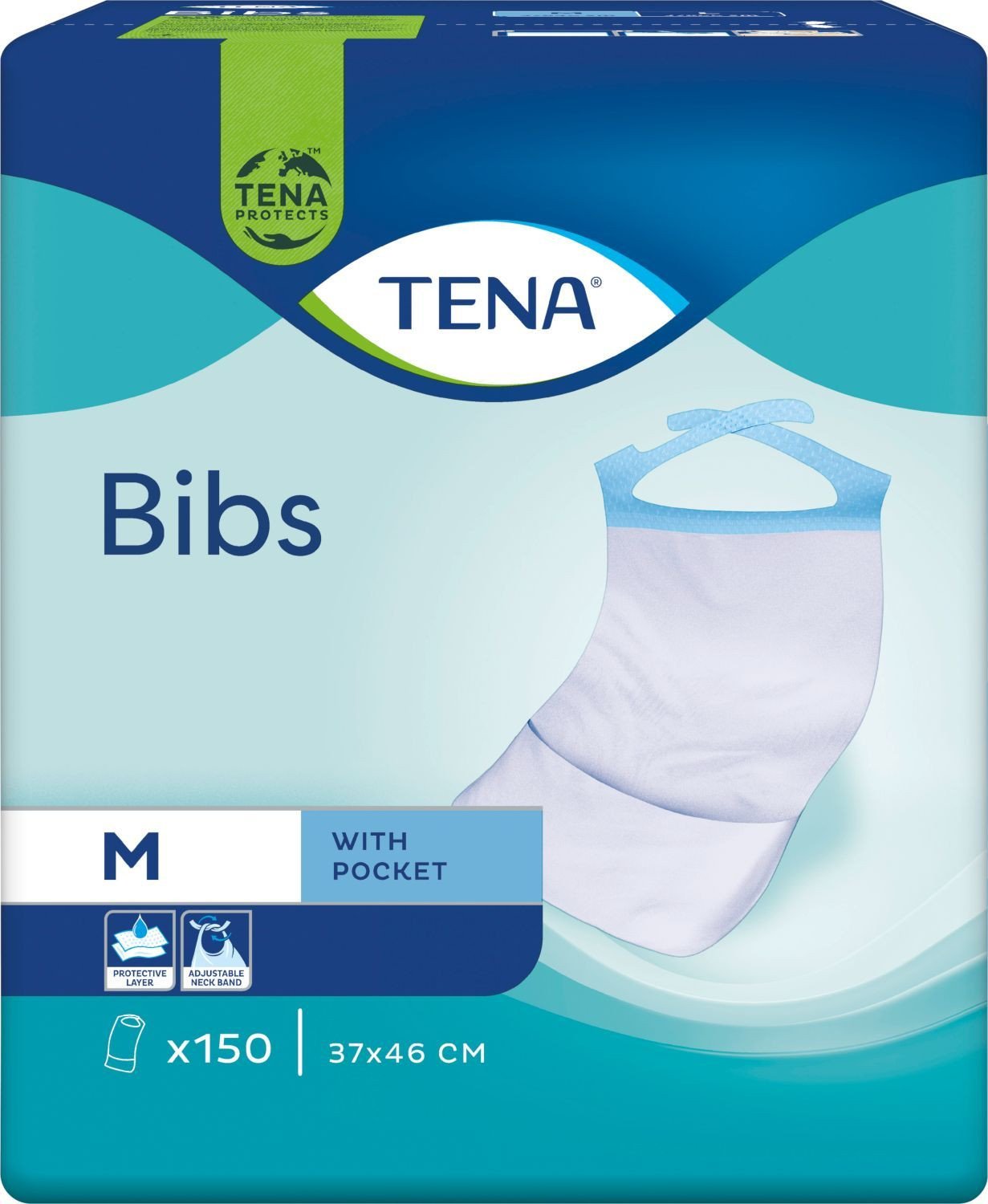 TENA Bib Meprotec, Śliniaki 37X48 cm, 150 sztuk