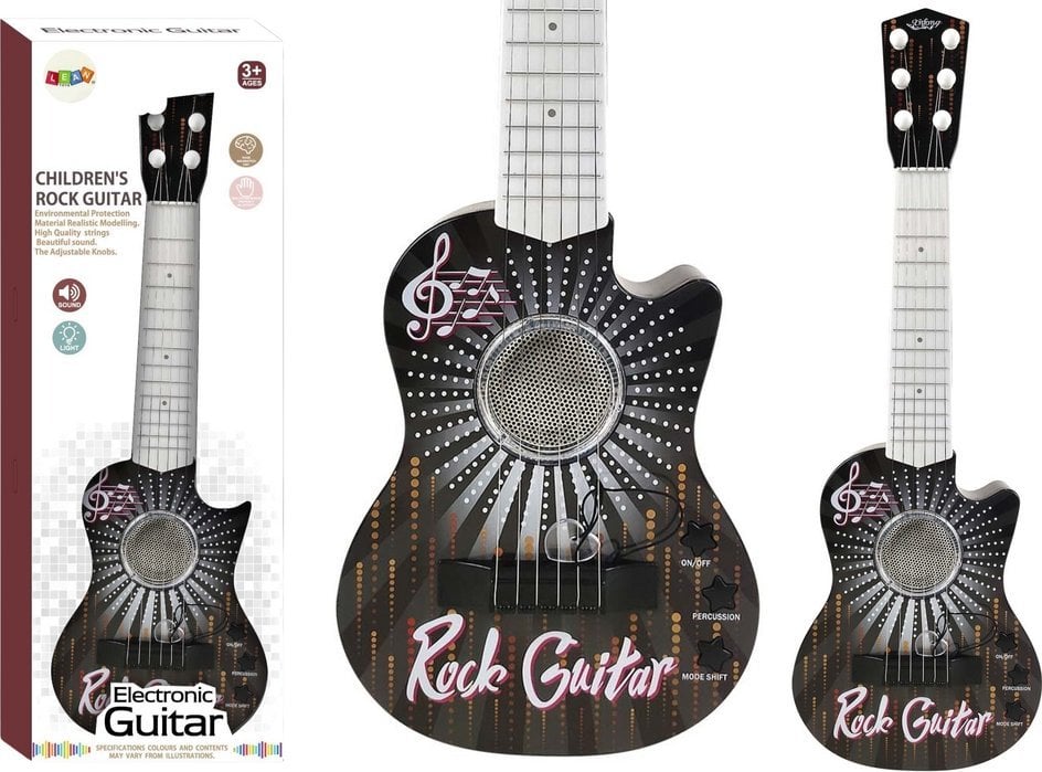 LeanToys Gitara Zabawkowa Elektryczna Światła Dźwięki Kostka