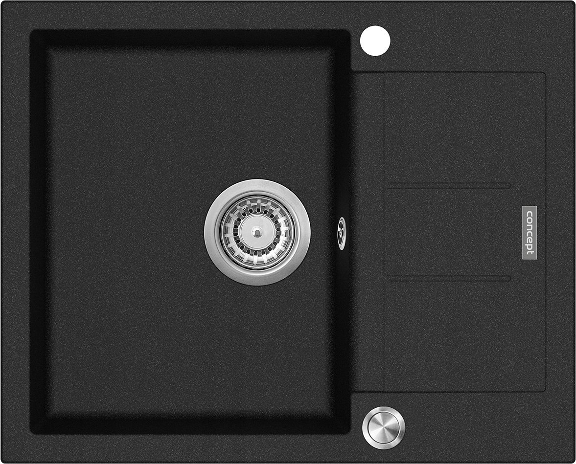 Zlewozmywak Concept DG05C45bc Zlewozmywak kuchenny granitowy z ociekaczem CZARNY