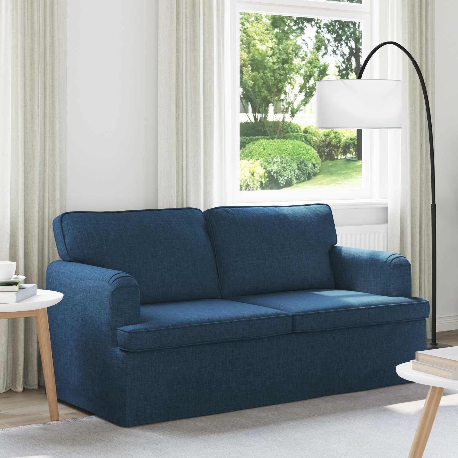 vidaXL Sofa Niebieski 142 x 80 x 85 cm Metal