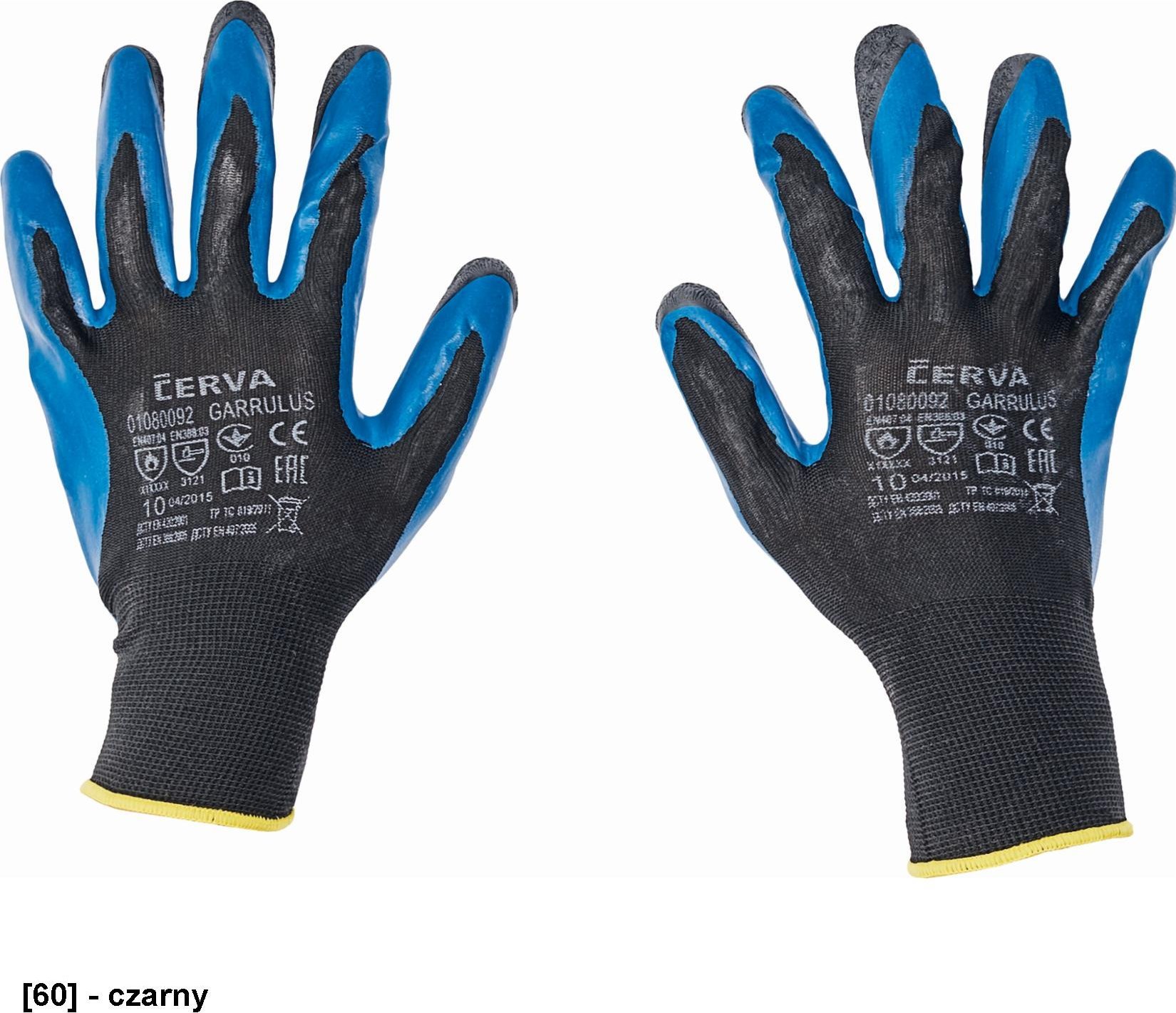 CERVA GARRULUS - rękawice mechaniczne powlekane 10