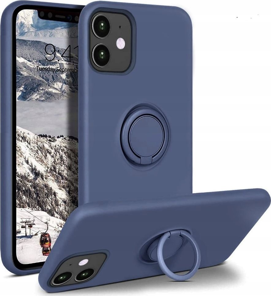 OEM Etui Silicon Ring do Iphone 11 niebieski