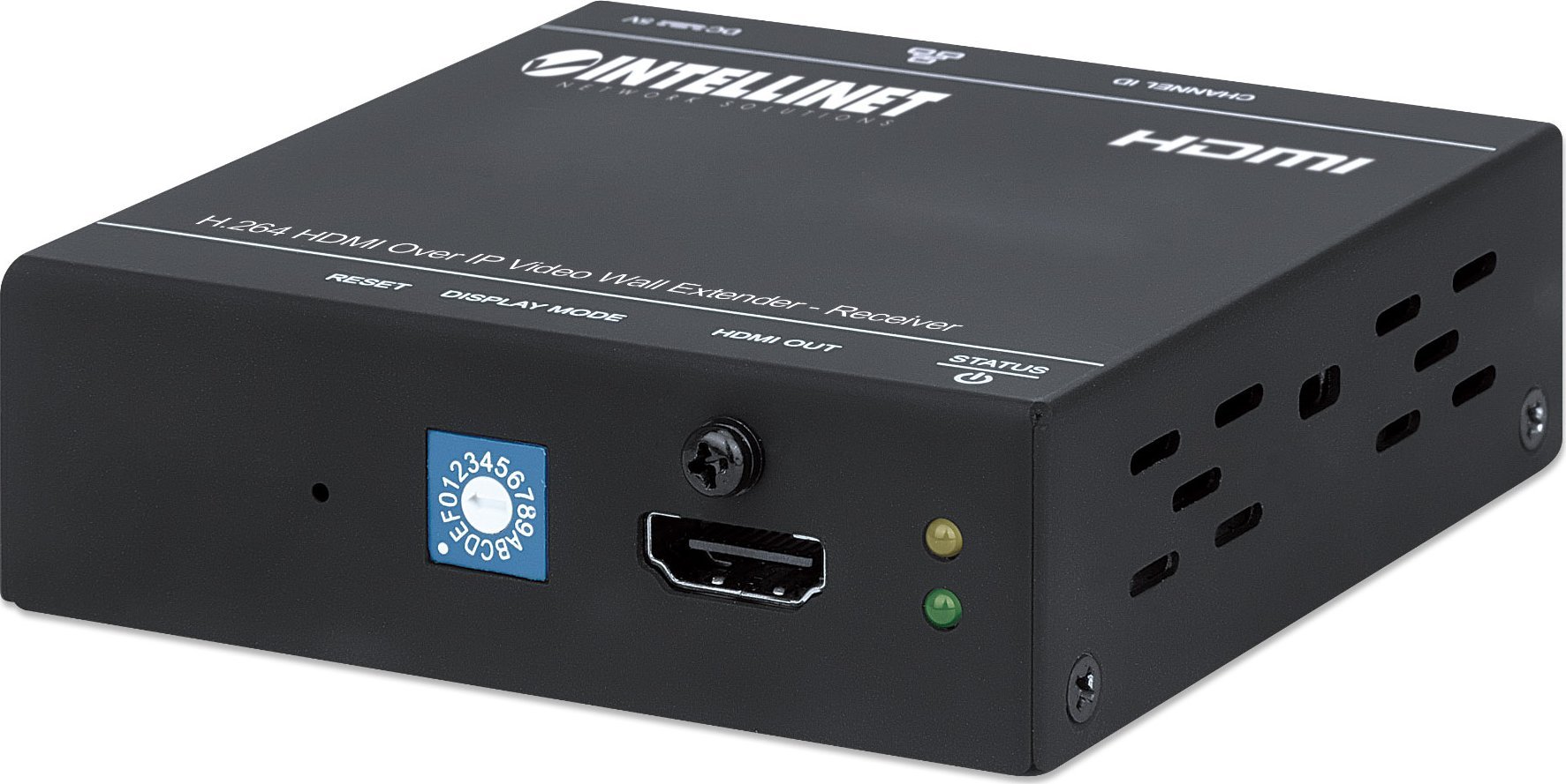 System przekazu sygnału AV Intellinet Network Solutions Intellinet 208345, 1920 x 1080 pixels, AV receiver, 500 m, Black, HDCP