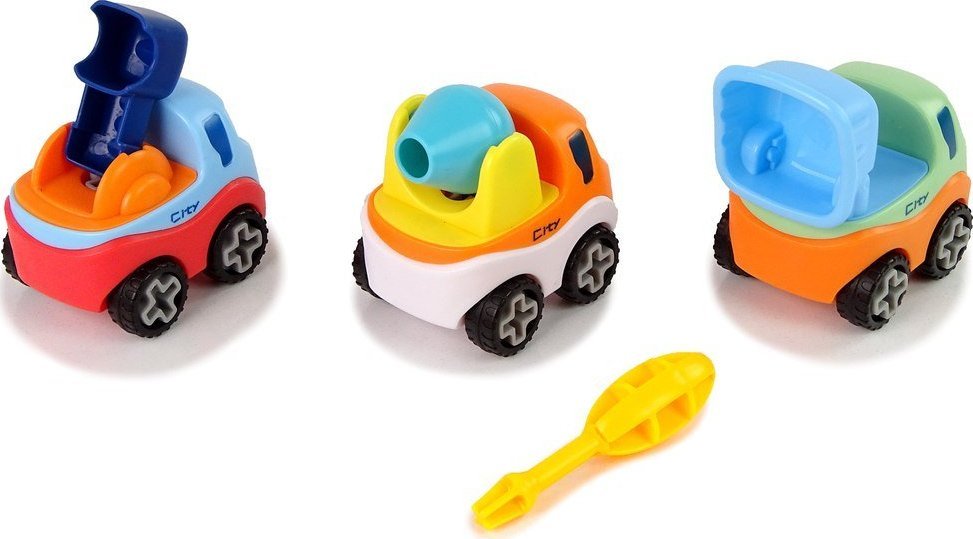 LeanToys Zestaw 3 Aut Do Rozkręcania Autka Budowalne Śrubokręt