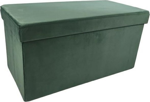 kontrast Pufa tapicerowana ze schowkiem PERFECT DUO 60x30x30cm ciemnozielona