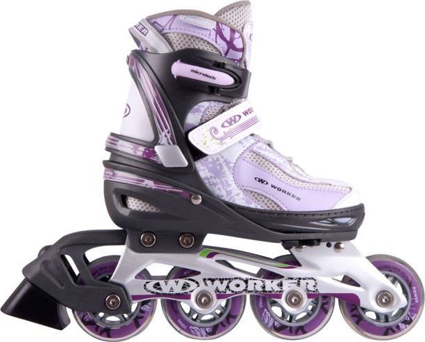 Rolki Worker Perleta rekreacyjne regulowane fioletowe r. 39-42
