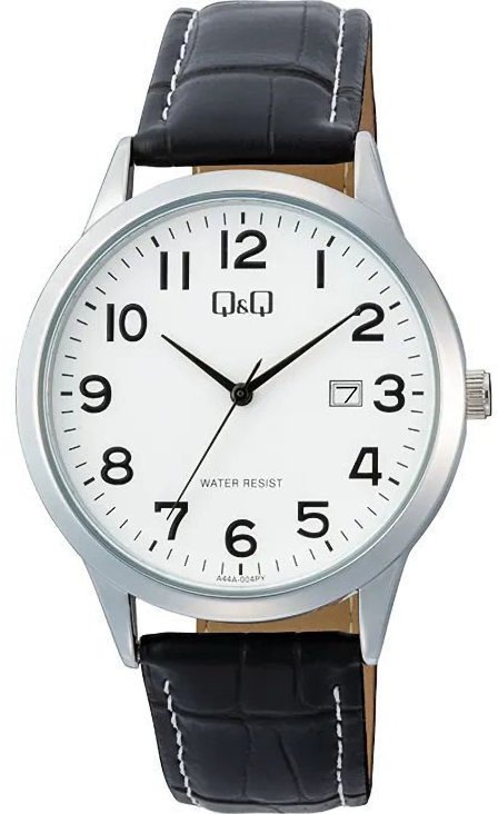 Zegarek Q&Q A44A-004P męski klasyczny biała tarcza cyfry datownik .