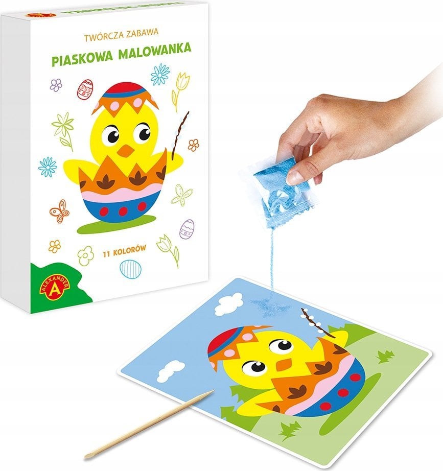 Piaskowe malowanki - wielkanocny kurczaczek 30617