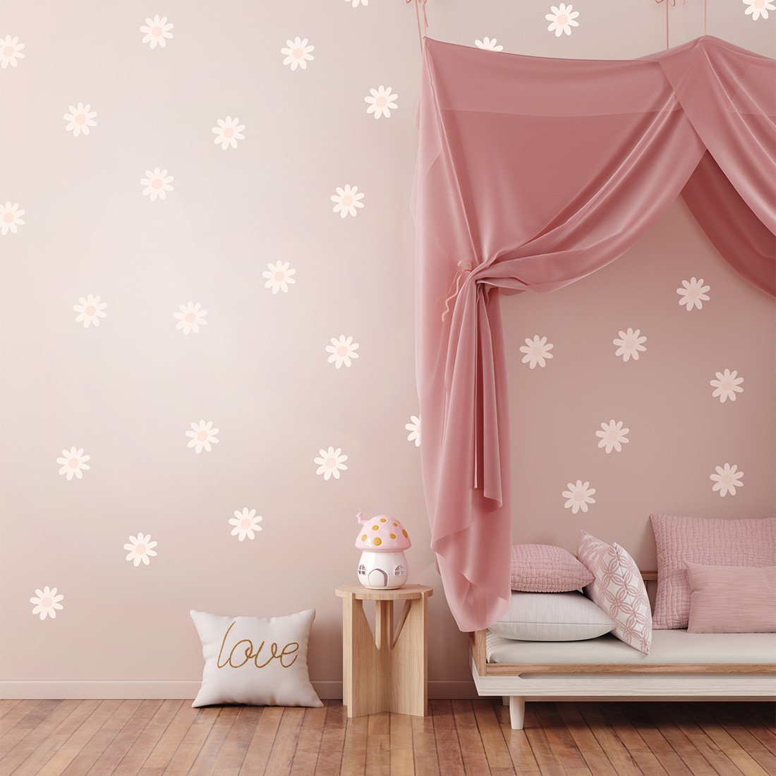 Pastelowe Love Pastelowe Love Stokrotki VIII - Naklejka na ścianę