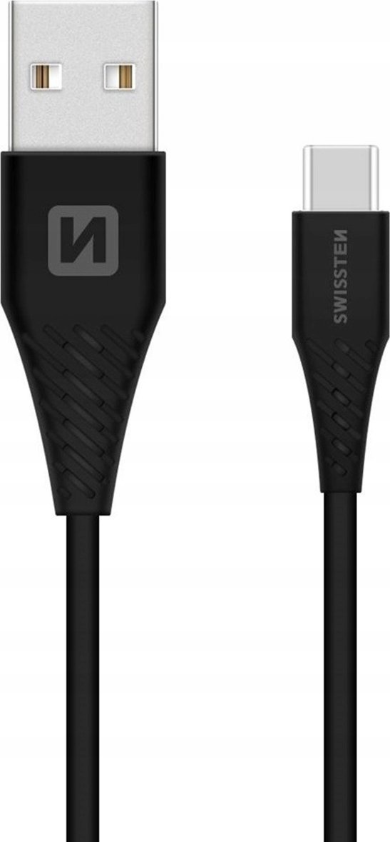 Kabel USB Swissten USB-A - USB-C 1.5 m Czarny (71504401)