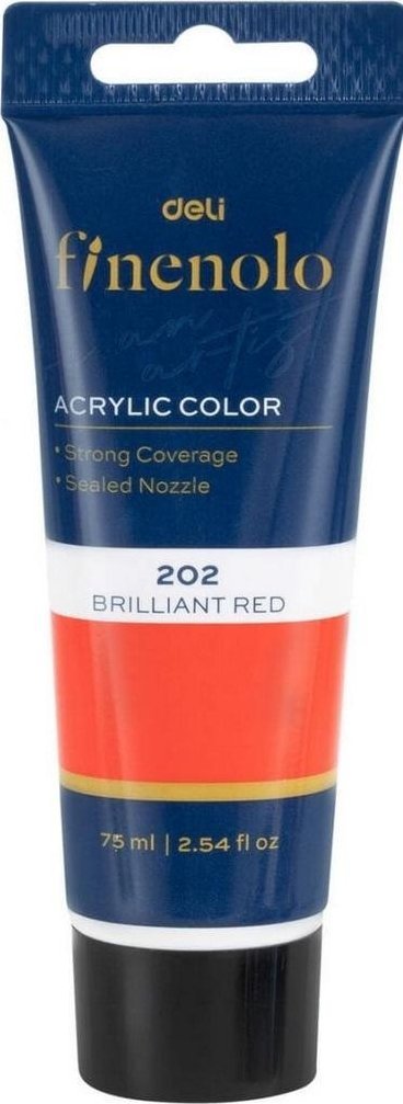 Farba akrylowa Finenolo 75ml czerwony DELI