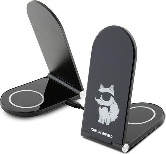 Karl Lagerfeld Karl Lagerfeld składana ład. indukcyjna 2w1 KLDCRFALCHNK 15W czarny/black Choupette MagSafe