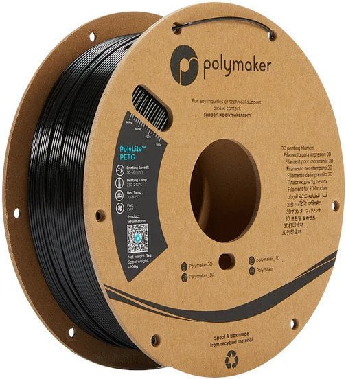 Filament Polymaker PolyLite PETG 1,75mm 1kg - Black}