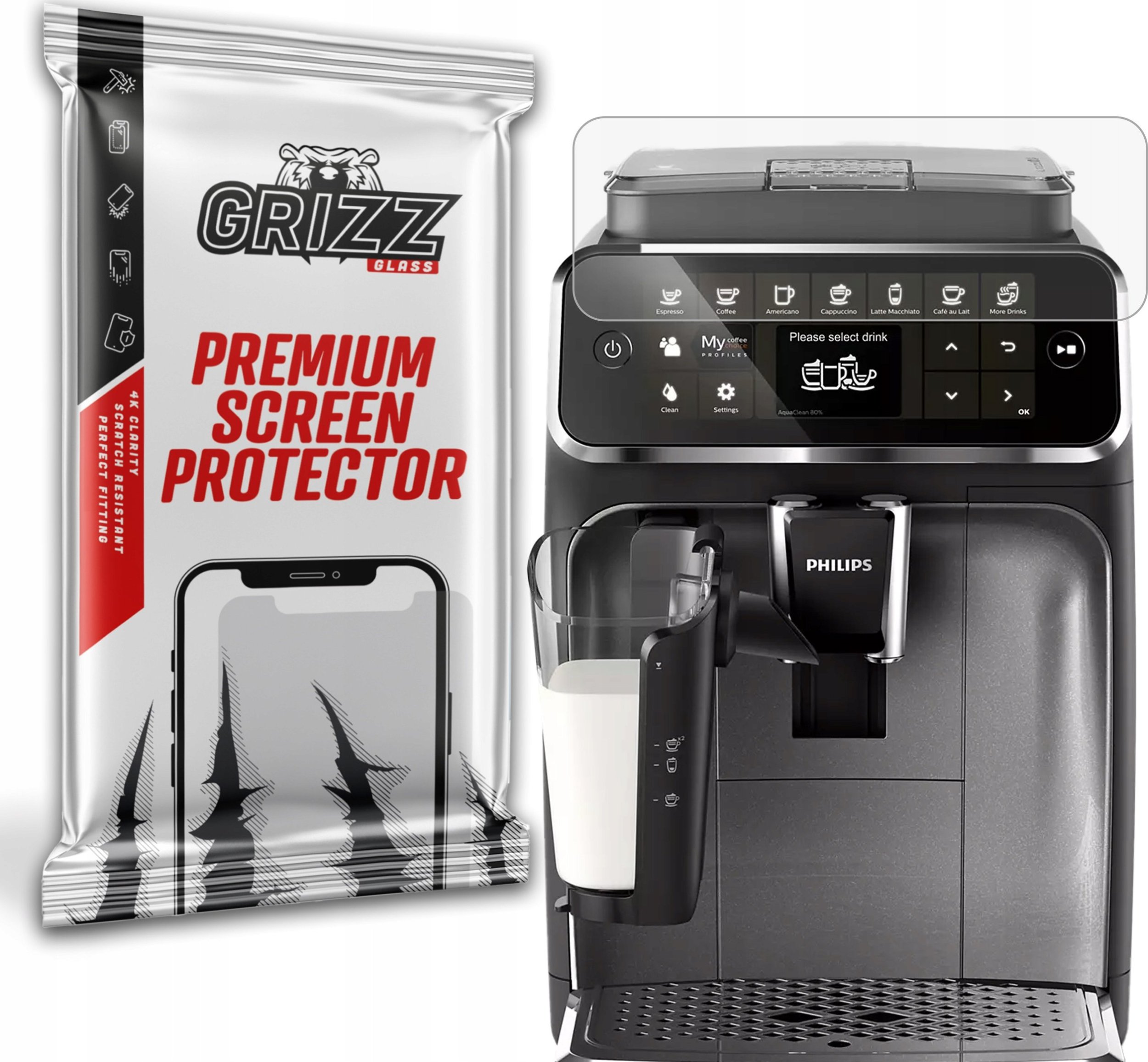 GrizzGlass Folia matowa GrizzGlass PaperScreen do Philips LatteGo 4300