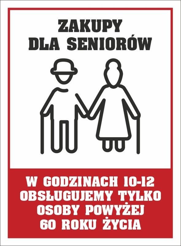 StudioCen Naklejka Godziny dla seniorów