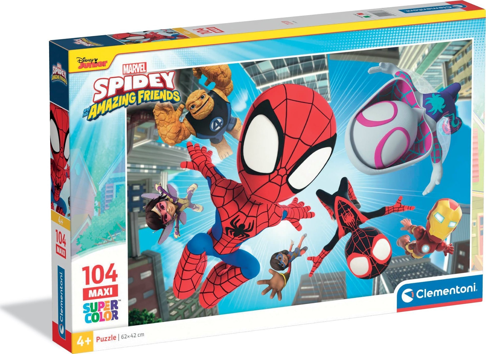 Clementoni Puzzle Maxi SuperColor Marvel Spidey i Przyjaciele 104 elementy (23777)