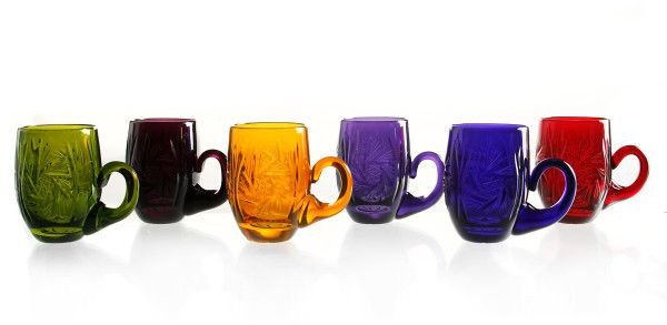 Crystal Julia Kieliszki do wódki kryształowe z uchem 6 sztuk 20414