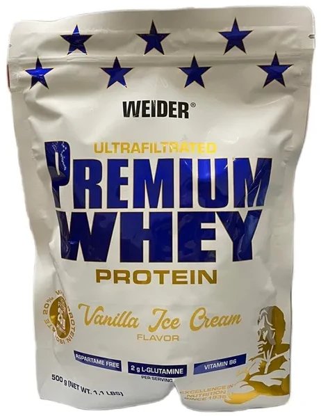 Weider - Odżywka Białkowa, Premium Whey, Vanilla Ice Cream, Proszek, 500g
