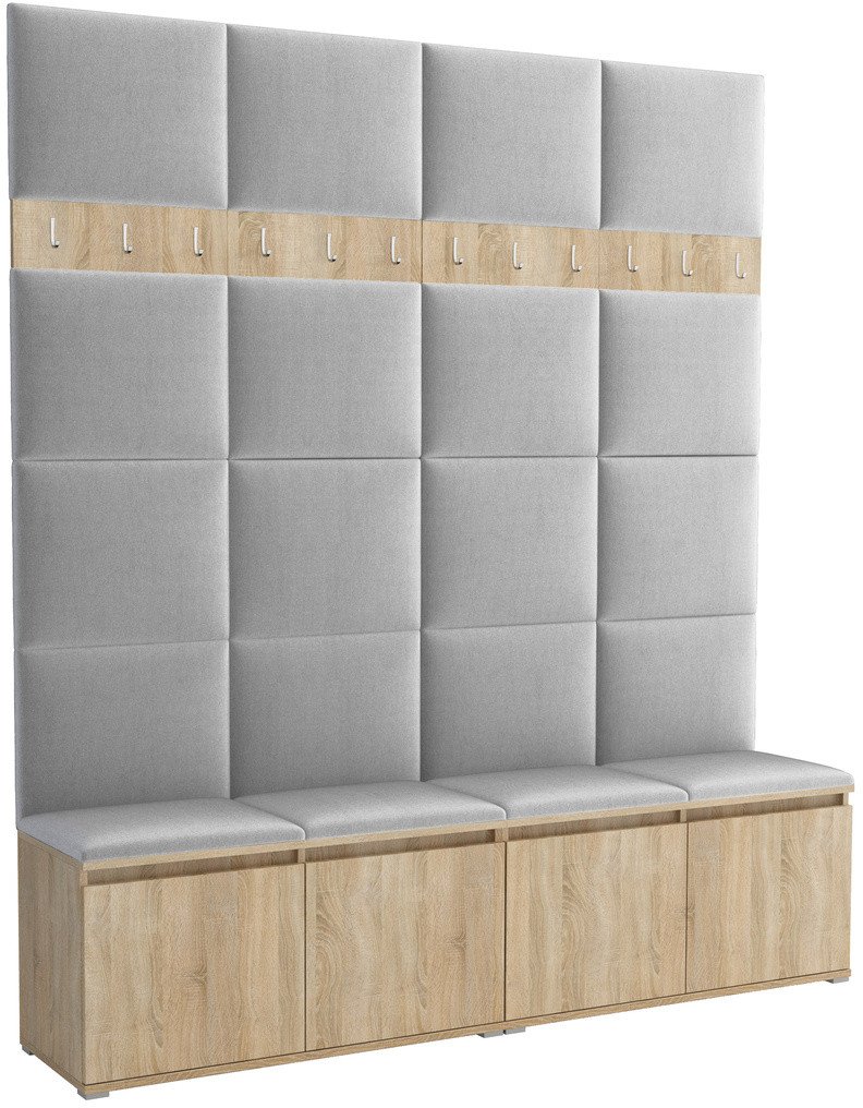 Tapicerowana garderoba Noris II - kolor sonoma + tkanina Trinity 32