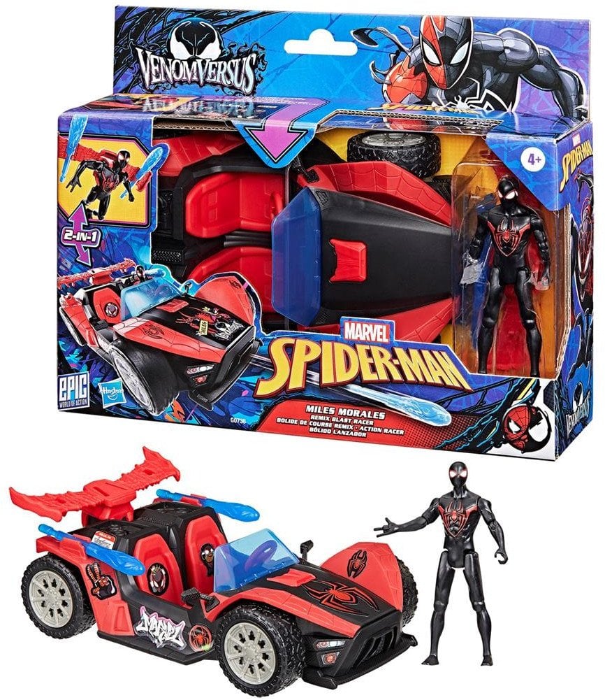 Spider-Man Morales Speed Racer & Figure 10 cm