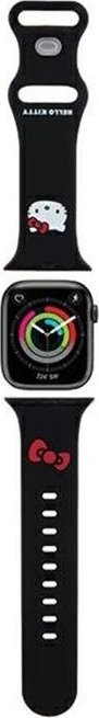 Hello Kitty Hello Kitty Silicone Kitty Head - Pasek do Apple Watch 38/40/41 mm (czarny)