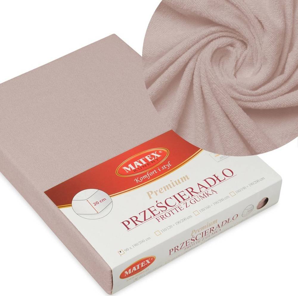 Multitex Prześcieradło 140 x 200 Frotte z Gumką PREMIUM 12