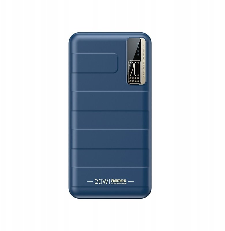 POWERBANK REMAX NOAH SERIES 20000mAh RPP-316 PD 20W+ QC 22,5W BLUE