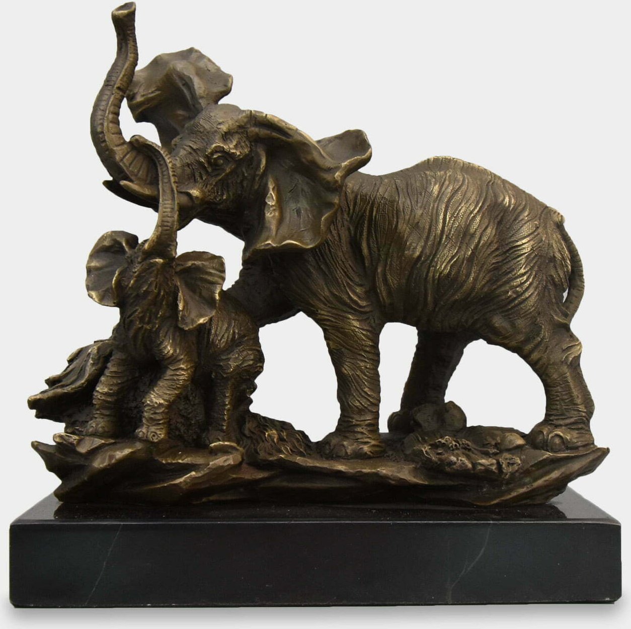 rzezbyzbrazu Rodzina Słoni Rzeźba z Brązu