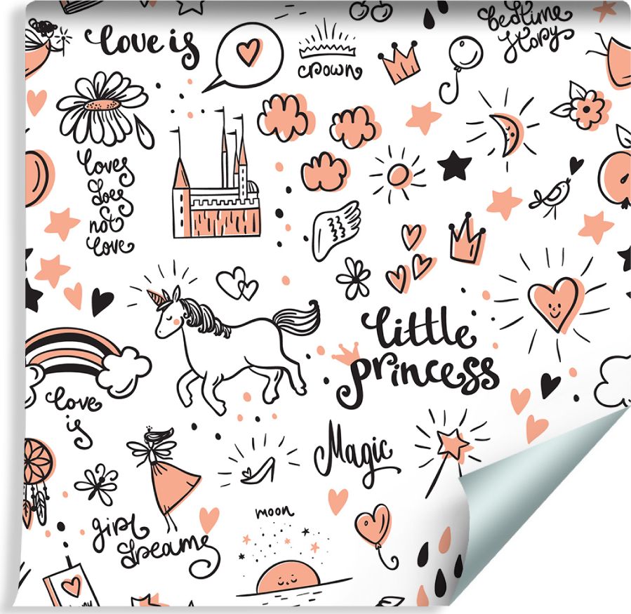 Muralo Tapeta Dla Dzieci - Jednorożce i Wzorki