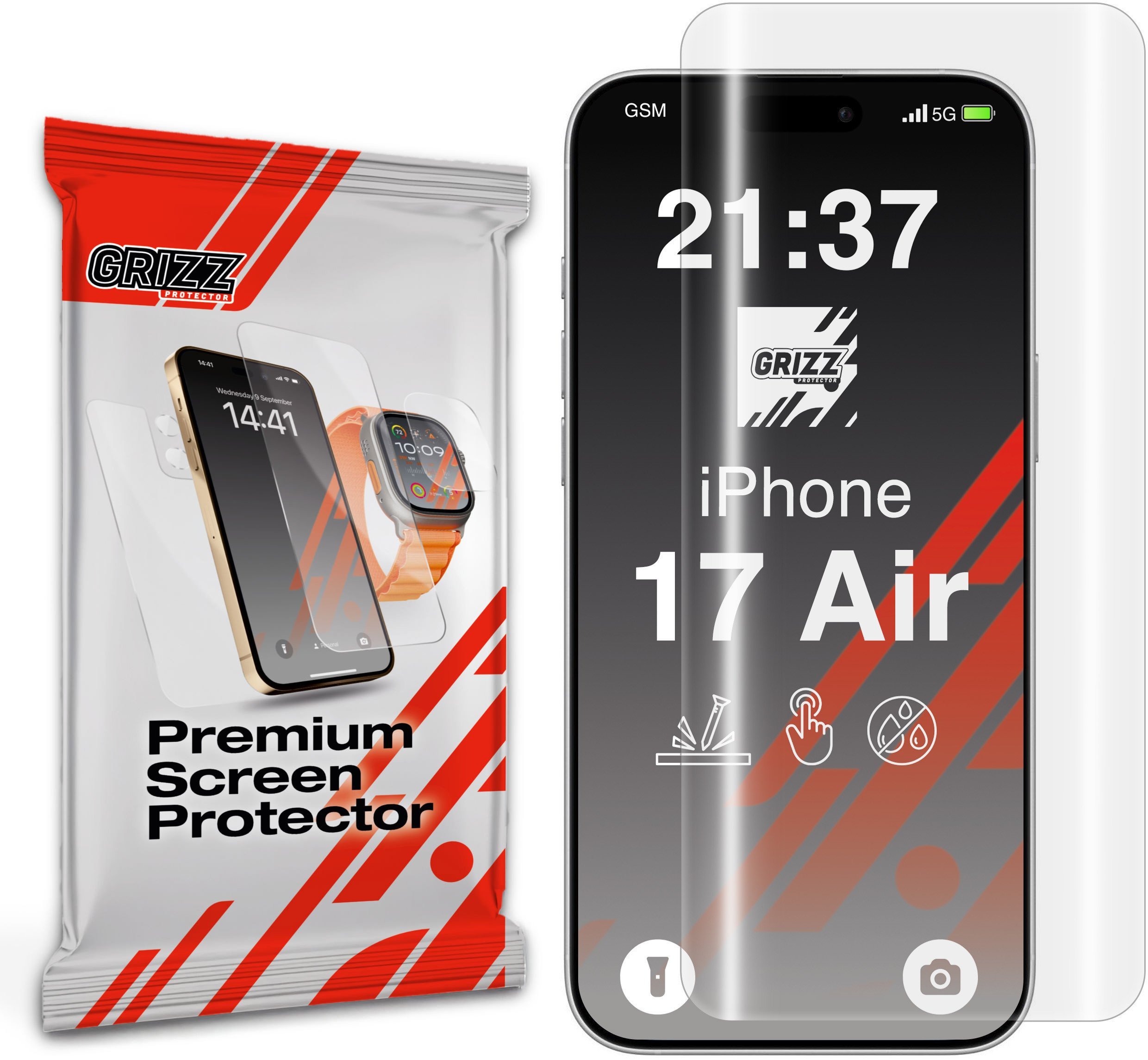 Folia hydrożelowa GrizzGlass Hydrofilm do Apple iPhone 17 Air