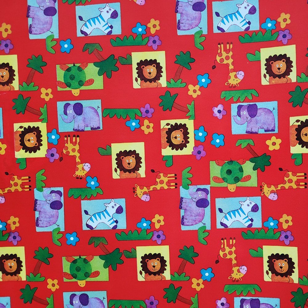 Papier słoń zebra żółw lew żyrafa 57cmx20m 20m237