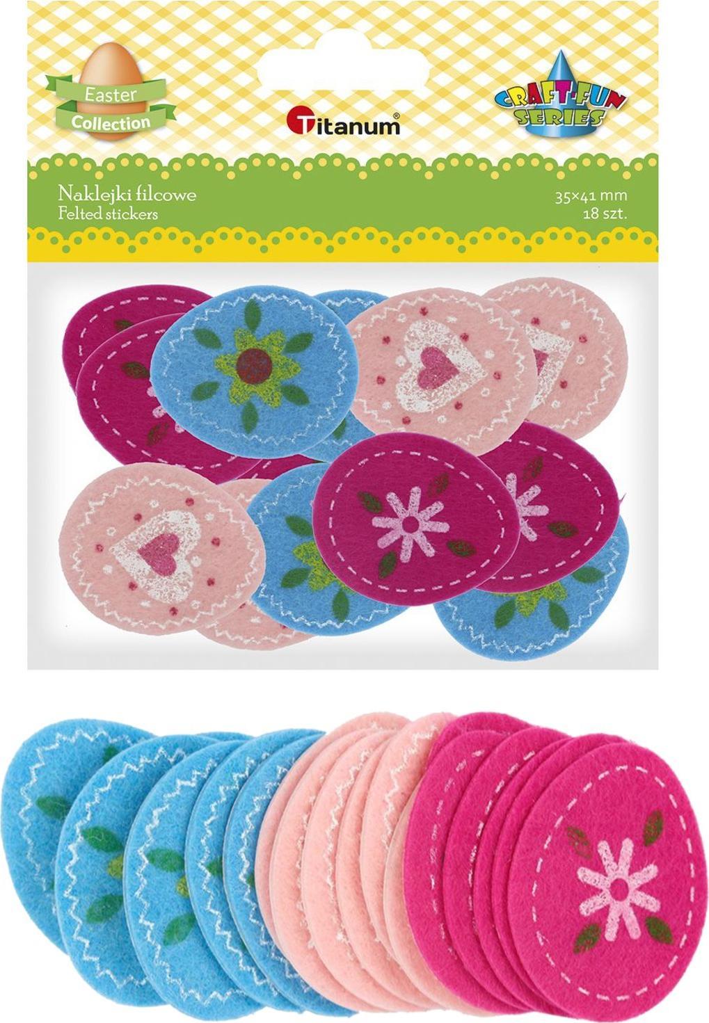 Titanum Naklejki filcowe mix 18szt