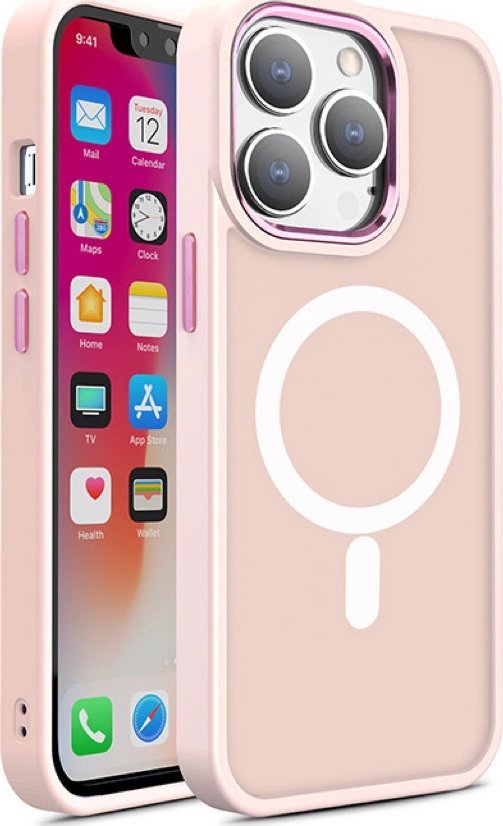Hurtel Magnetyczne etui z MagSafe Color Matte Case do iPhone 15 Pro Max - różowe
