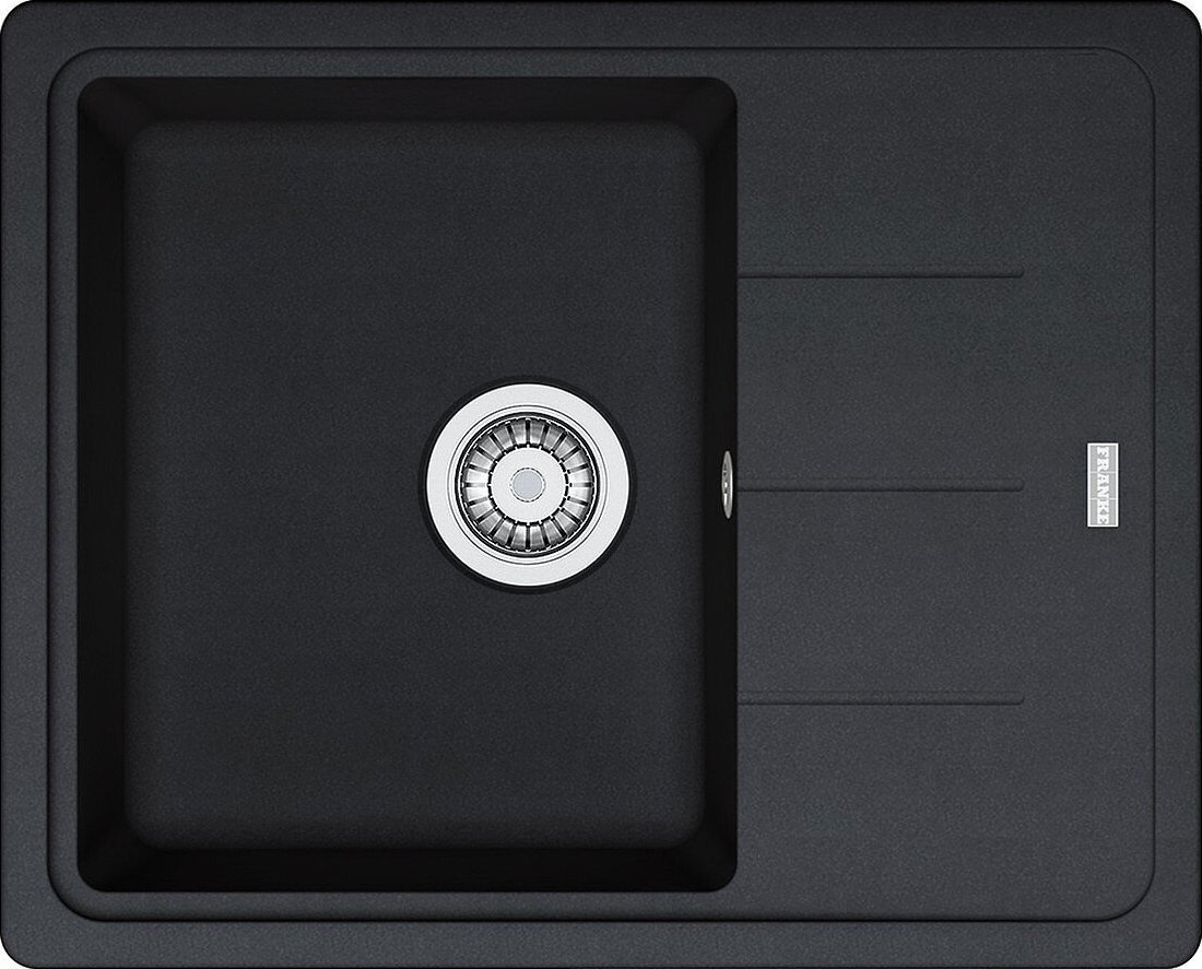 Zlewozmywak Franke Zlewozmywak wpuszczany BASIS BFG 611-62 Fragranit onyx , odpływ zatyczkowy