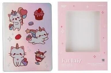 IMPACTO GIFTS holograficzny notatnik z kotkami jednorożcami 19x13,5cm