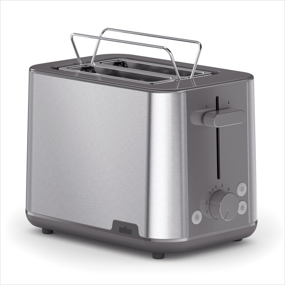 Toaster PurShine HT 1510 GY(edelstahl/grau, 900 Watt, für 2 Scheiben Toast)