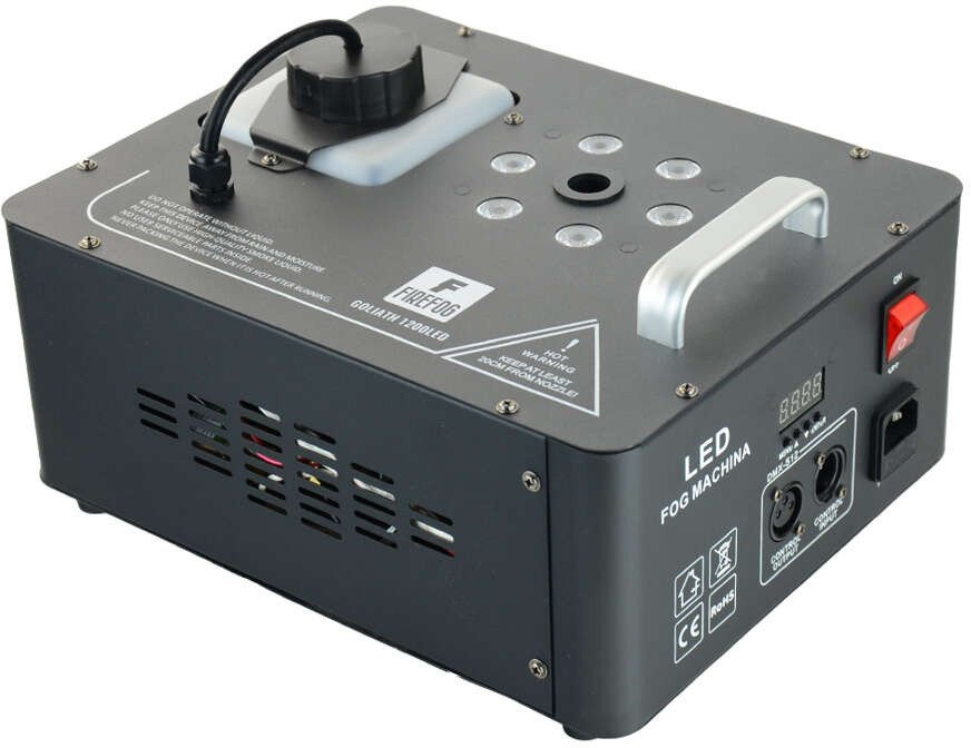 Wytwornica dymu pionowego z LED RGB 1200W Goliath1200LED DMX pilot /Firefog one size