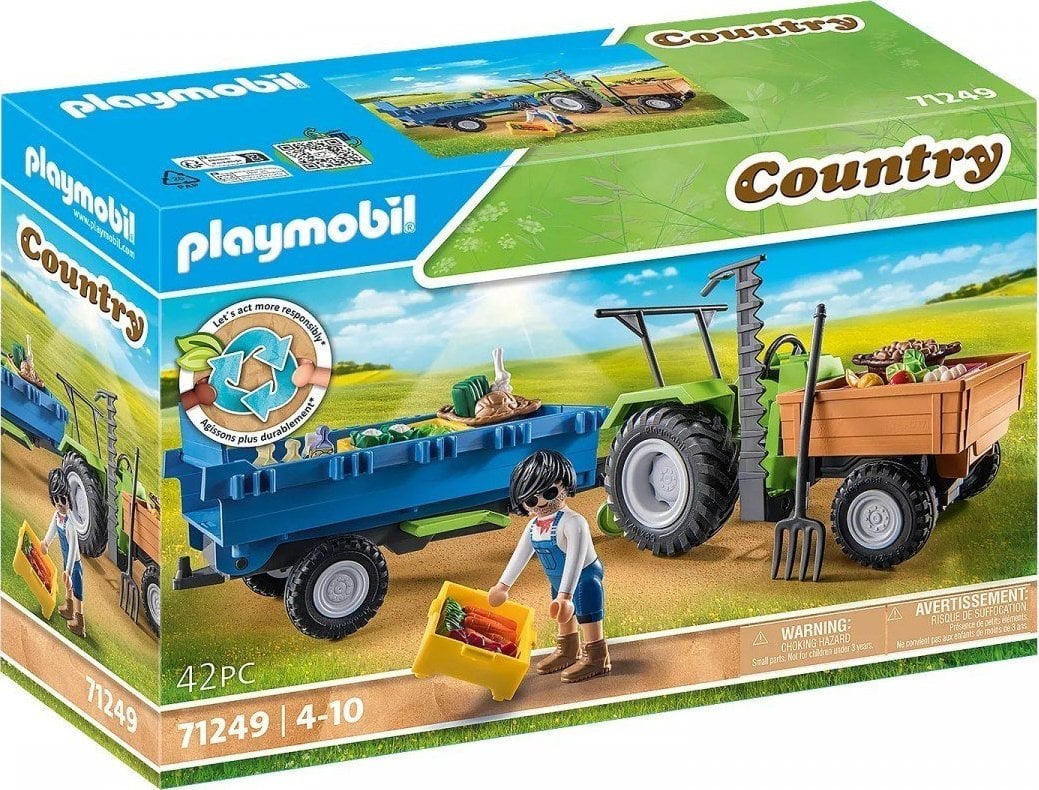 Playmobil Playmobil Traktor z przyczepą 71249