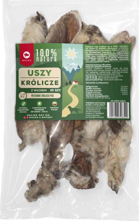 Maced Uszy Królicze z Włosem 10 szt.