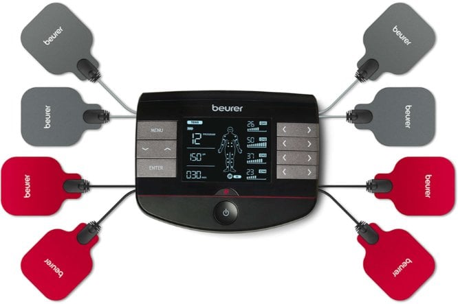 BEURER CYFROWE URZĄDZENIE DO ELEKTRYCZNEJ STYMULACJI MIĘŚNI I NERWÓW TENS/EMS Z FUNKCJĄ PODGRZEWANIA EM 89 HEAT