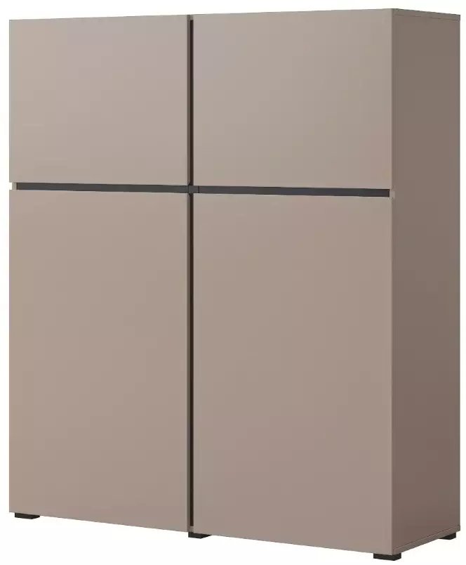 Komoda wysoka CROSS 4D 119cm congo/czarna HELVETIA