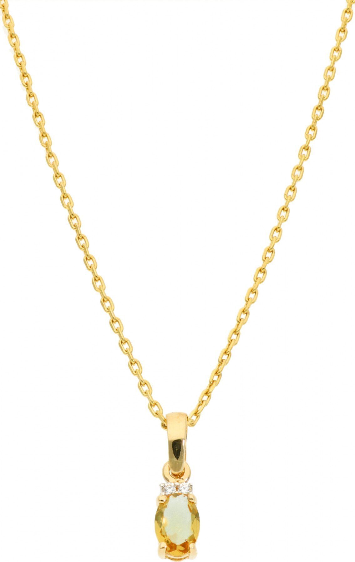 Rosanto Złota subtelna zawieszka z zultanitem i cyrkoniami 585 14k