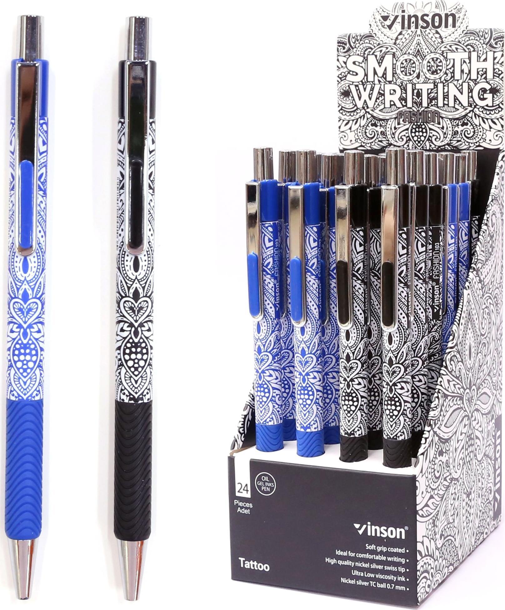 Titanum Długopis automatyczny Vinson Mandala 0,7mm 24 szt DISPLAY