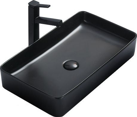 Umywalka Mexen Mexen Nadia umywalka nablatowa 60 x 35 cm czarna mat - 21616085