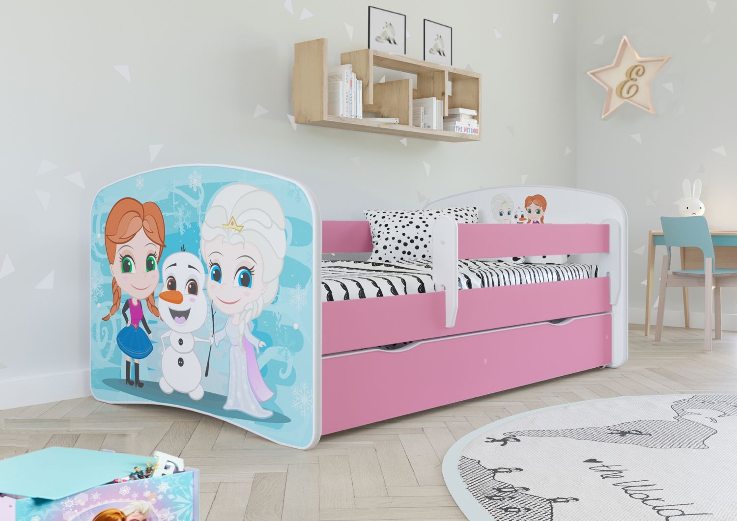 Kocot Kids Łóżko BABY DREAMS kraina lodu 180 dla dzieci ze stelażem Kocot Kids